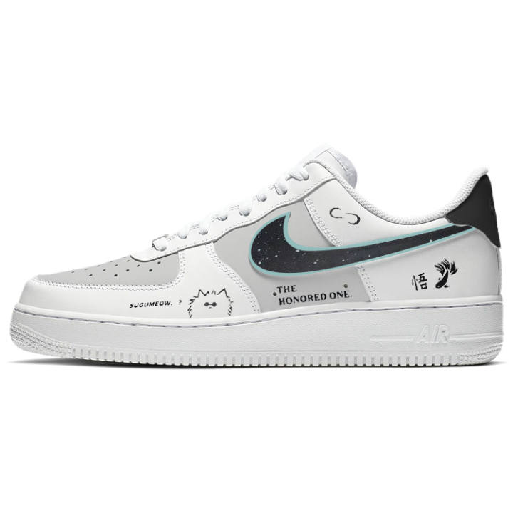Nike Nike Air Force 1 Skateboard Shoes Women's Low Top Black/Gray/White