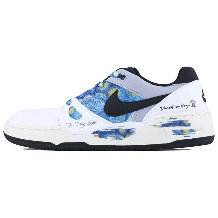 Nike Nike Full Force Starry Sky SDS Slip Resistant Abrasion Resistant Low top Skateboard Shoes Men's White Black