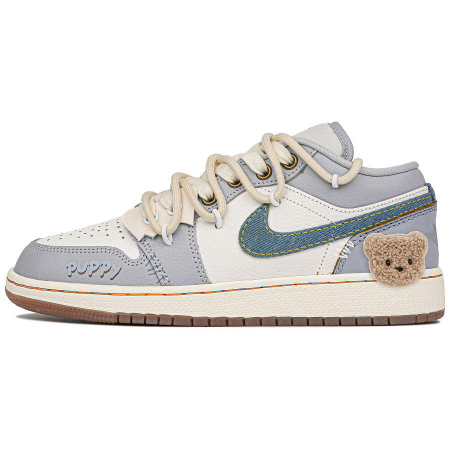 Jordan Jordan Air Jordan 1 Low top Skateboard Shoes Women's Steel Blue