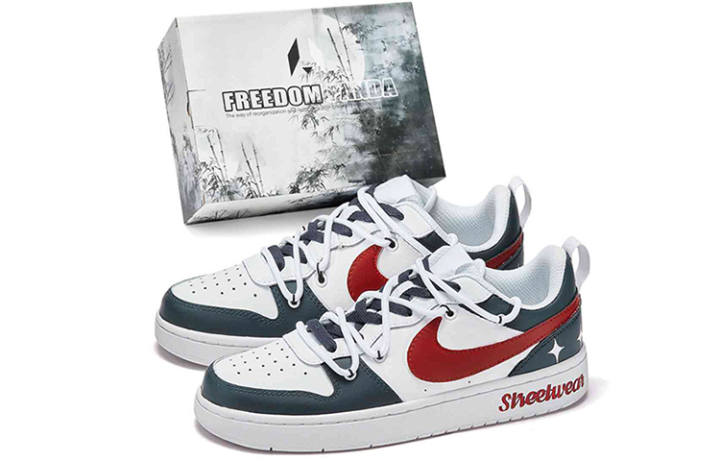 Nike Nike Court Borough Skateboard Shoes Women's Low Top Red/White/Blue