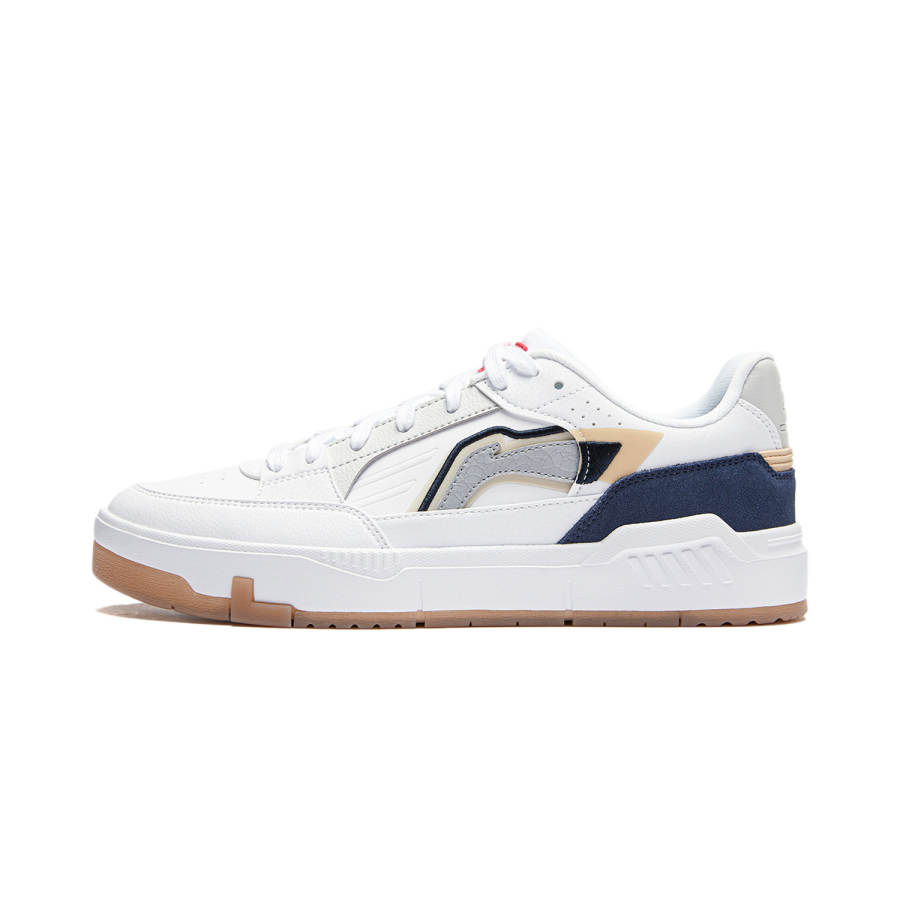 Li-Ning Li Ning Common 80s Slip Resistant Cushioning Slip Resistant Cushioning Low top Skateboard Shoes Men's White Blue