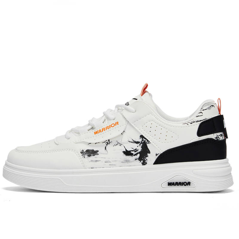 WARRIOR WARRIOR Skateboard Shoes Men's Low Top White Black
