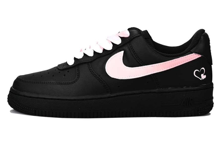 Nike Nike Air Force 1 Black Pink Rose Vlad Abrasion Resistant Low top Skateboard Shoes Women's Black Pink