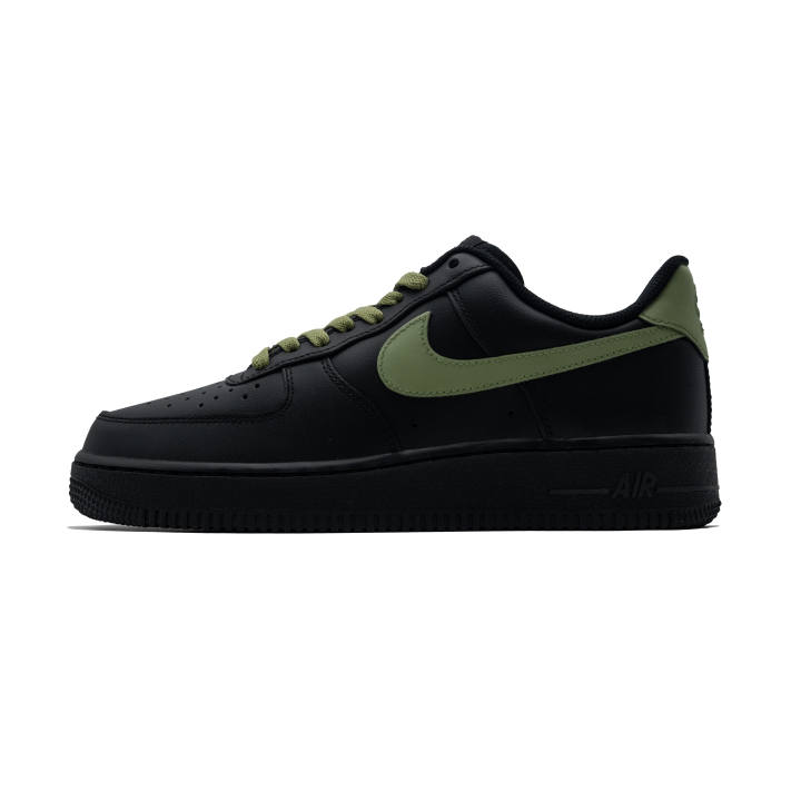 Nike Nike Air Force 1 Ink Lemon Abrasion Resistant Low top Skateboard Shoes Unisex Black Green