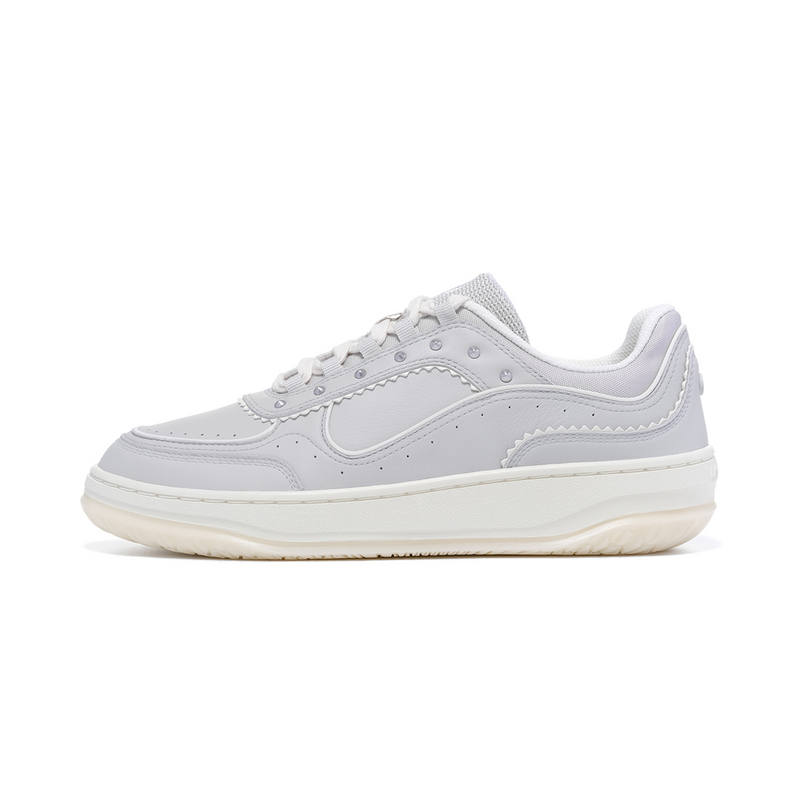 LI-NING 1990 LI NING 1990 Classic Collection Coverage Cushioning Low top Skateboard Shoes Women's Waterdrop Gray