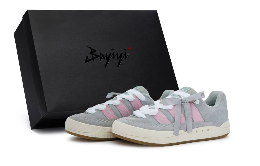 Adidas Originals Adimatic 811 Manufacturing, Galaxy Tale, Special Shoe Box Low top Skateboard Shoes Unisex Gray Pink