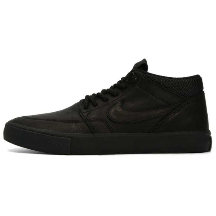 Nike Nike SB Portmore Slip Resistant Abrasion Resistant High top Skateboard Shoes Unisex Black