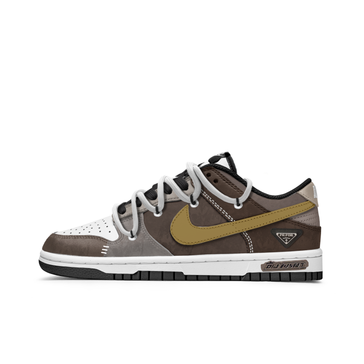 Nike Nike Dunk Slip Resistant Abrasion Resistant Low top Skateboard Shoes Unisex Brown White