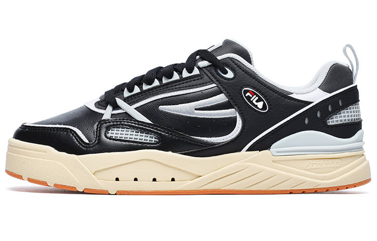 FILA Slam 22 Textile, Synthetic Leather Abrasion Resistant Low top Skateboard Shoes Men's Black Contour Gray