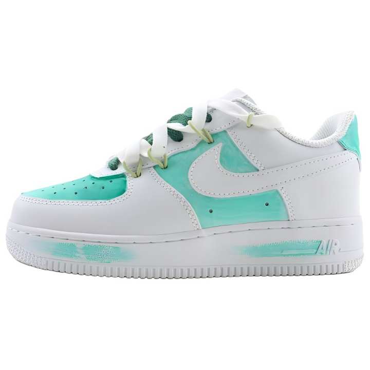 Nike Nike Air Force 1 Versatile Low top Skateboard Shoes Unisex White Green