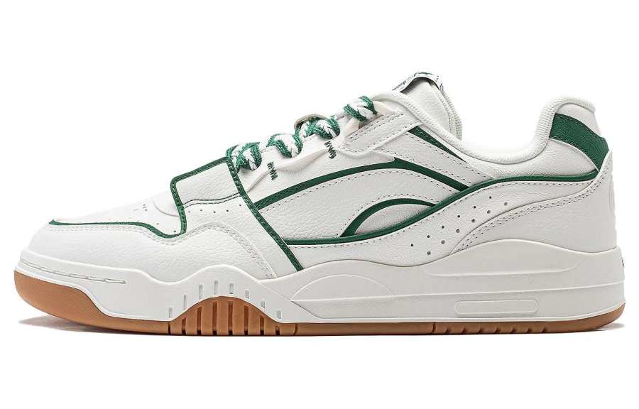Li-Ning Li Ning Yuebai Wear resistant And Lightweight Low top Skateboard Shoes Women's White Green