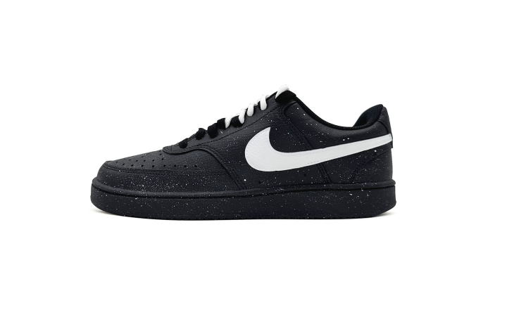 Nike Nike Court Vision Slip Resistant Abrasion Resistant Low top Skateboard Shoes Unisex Black White