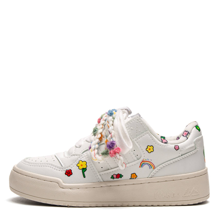 YUANBO Slip Resistant Abrasion Resistant Slip Resistant Abrasion Resistant Low top Skateboard Shoes Women's White