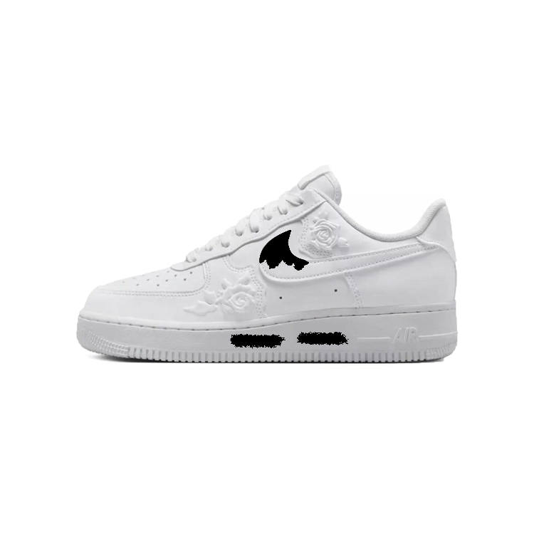 Nike Nike Air Force 1 Low Ink Wash Leather Slip Resistant Abrasion Resistant Low top Skateboard Shoes Women's Black White