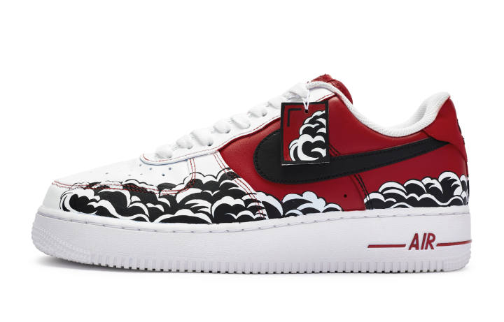 Nike Nike Air Force 1 811 Manufacturing, Splendid Rivers And Streams Low top Skateboard Shoes GS Red Black White