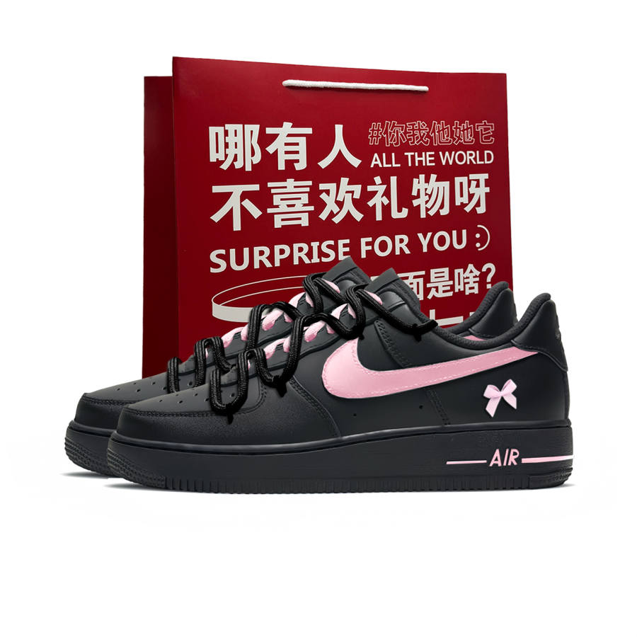 Nike Nike Air Force 1 Sweet Knot, Shopping Bag Abrasion Resistant Abrasion Resistant Low top Skateboard Shoes Women's
