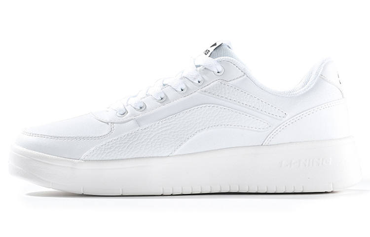 Li-Ning Li Ning Wave PRO Synthetic Leather Slip Resistant, Abrasion Resistant, Lightweight Low top Skateboard Shoes Men's White