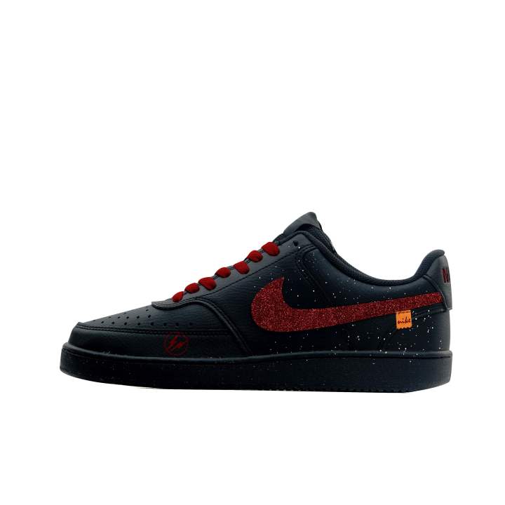 Nike Nike Court Vision Low Leather Cushioning Slip Resistant Cushioning Slip Resistant Low top Skateboard Shoes Men's Black
