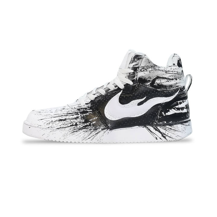 Nike Nike Court Borough Mid top Skateboard Shoes Men's Black White