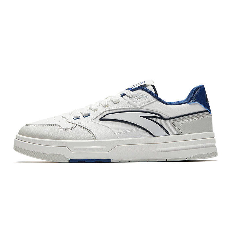 Anta Street Stubborn LT3 Cushioning Abrasion Resistant Height Increasing Low top Skateboard Shoes Men's White Gray Blue