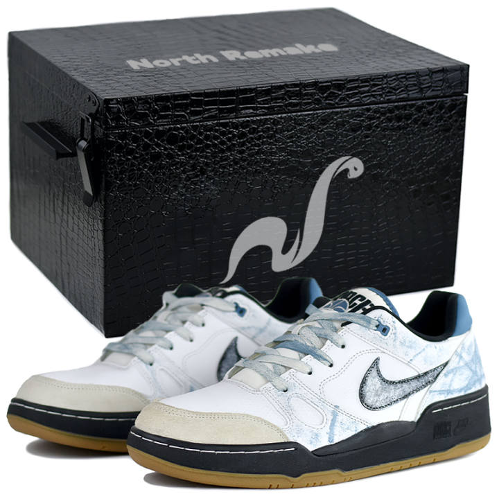 Nike Nike Full Force Low top Skateboard Shoes Men's Blue White
