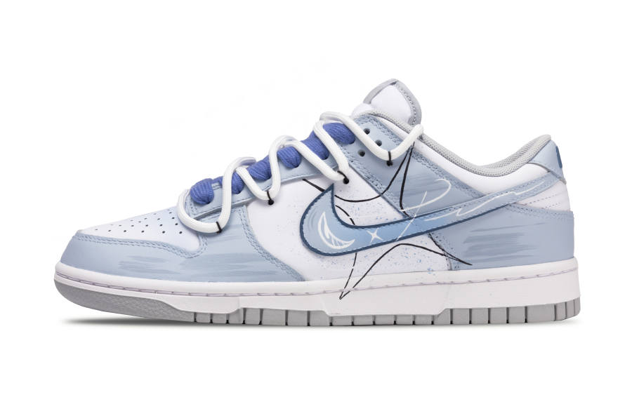 Nike Nike Dunk Deep Sea Key Wear resistant And Lightweight Low top Skateboard Shoes Unisex Light Blue
