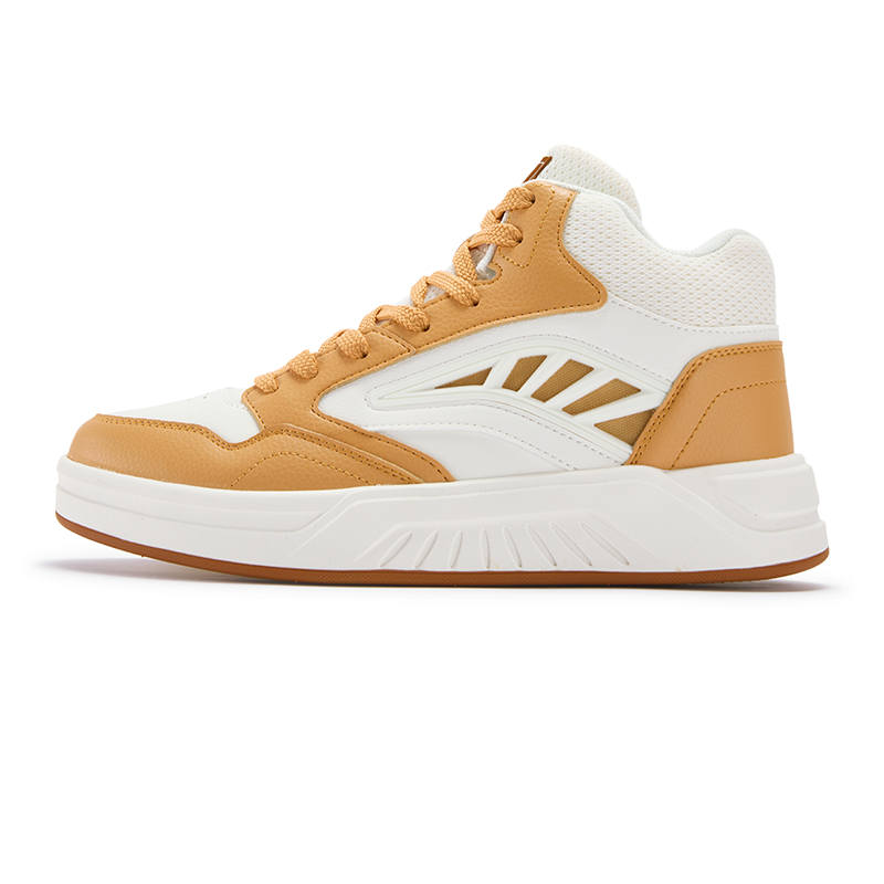 361° Millennium Slip Resistant And Breathable High top Skateboard Shoes Men's White Yellow