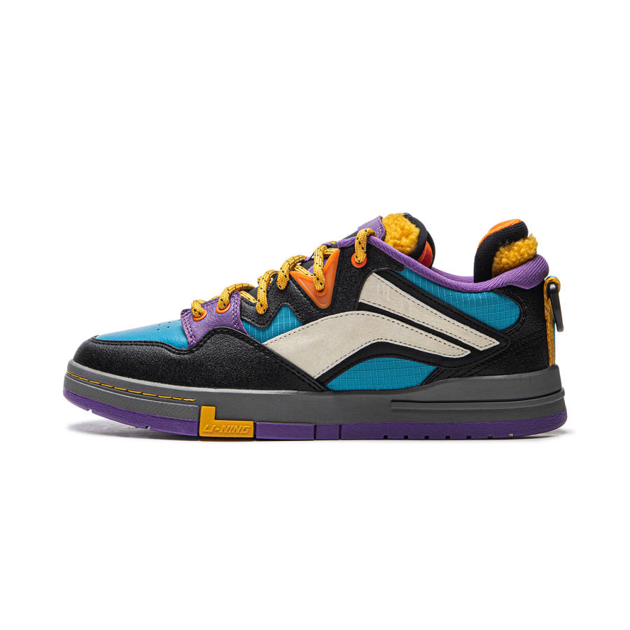 Li-Ning Li Ning Wave PRO Slip Resistant Abrasion Resistant Low top Skateboard Shoes Men's Black Blue White