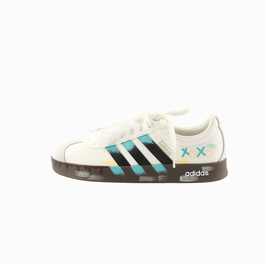Adidas Adidas VL COURT 2.0 Cushioning Abrasion Resistant Low top Skateboard Shoes Unisex