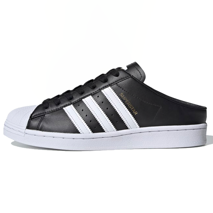 Adidas Originals Mule Comfortable And Trendy Low top Skateboard Shoes Unisex Bright Black White