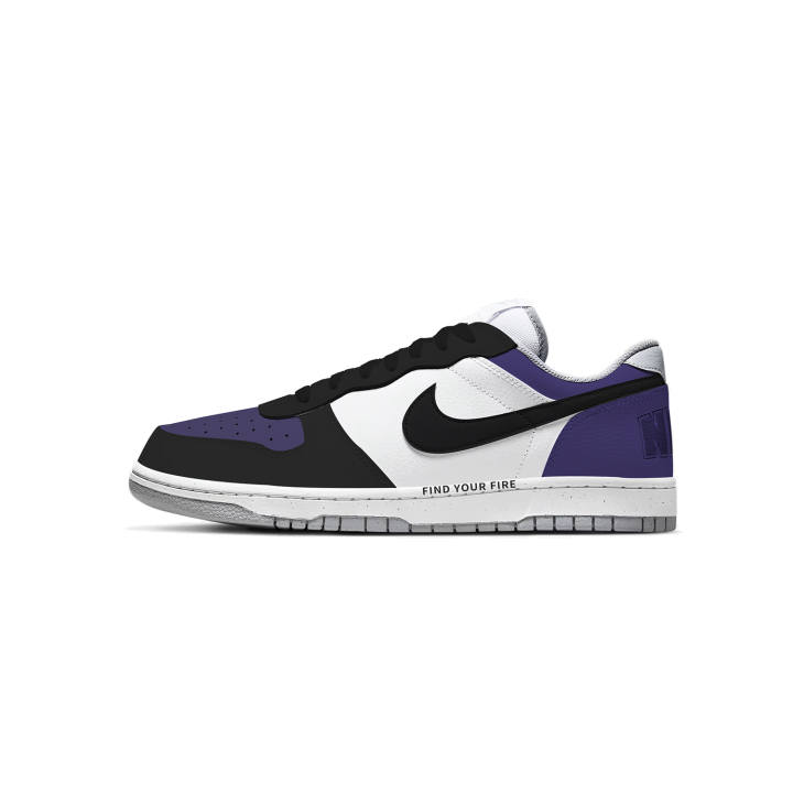 Nike Nike Big Black Purple Abrasion Resistant Abrasion Resistant Low top Skateboard Shoes Unisex