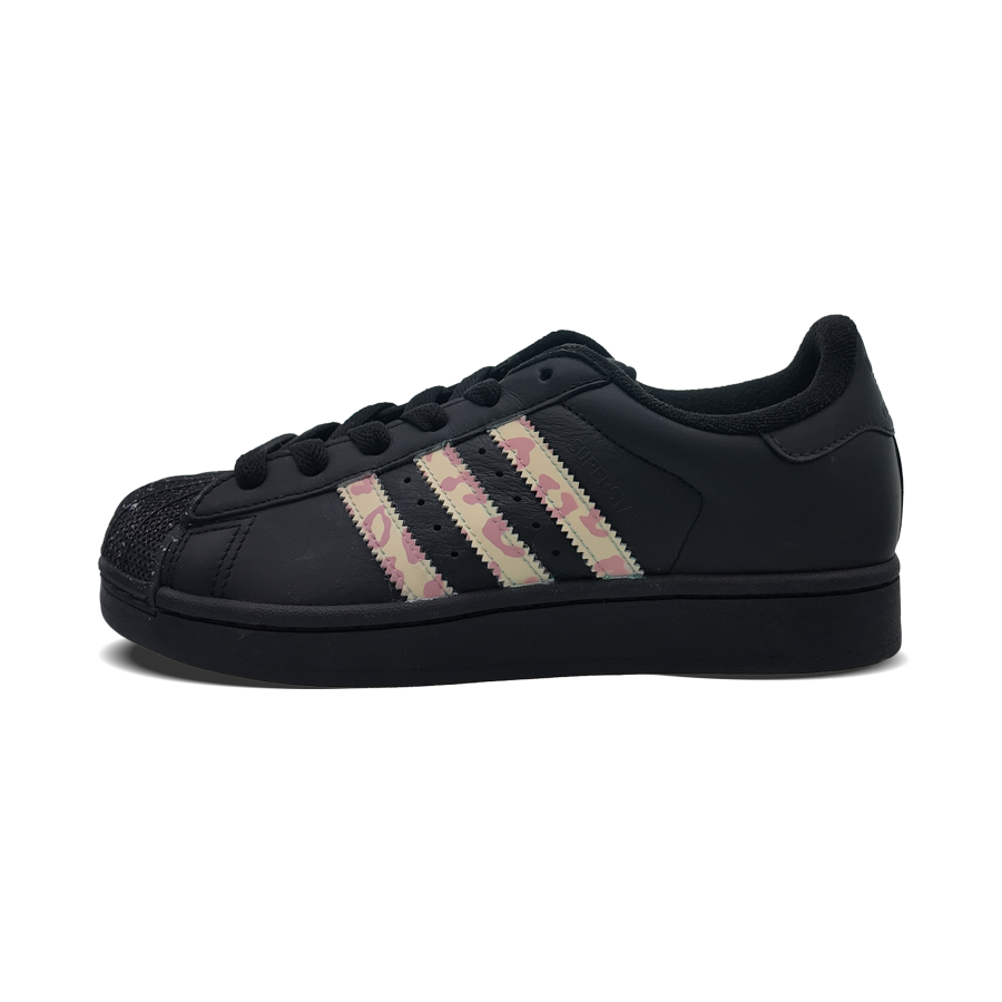 Adidas Originals Superstar 2 Low top Skateboard Shoes Unisex Black Pink