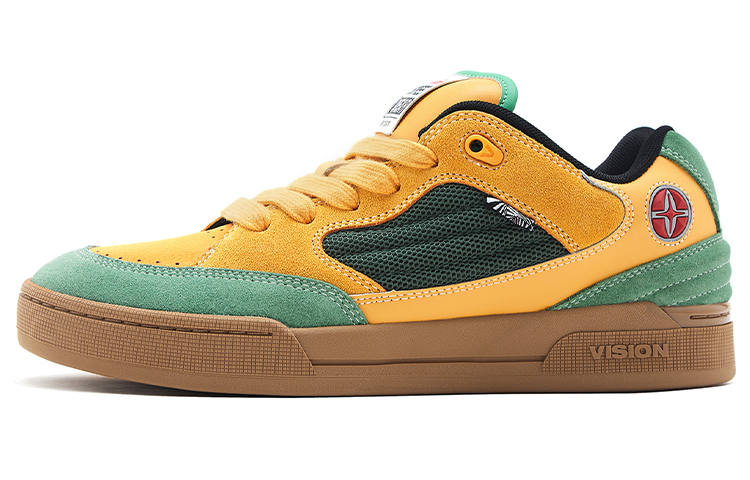 Vision Street Wear Savvy Puffy Shoes Low top Skateboard Shoes Unisex Cantaloupes Yellow Green