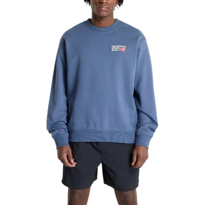 New Balance New Balance Sweatshirts Men's Blue Crew Neck Moderate