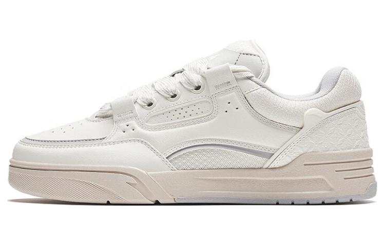 Anta AOJIE Slip Resistant Abrasion Resistant Low top Skateboard Shoes Men's White Gray