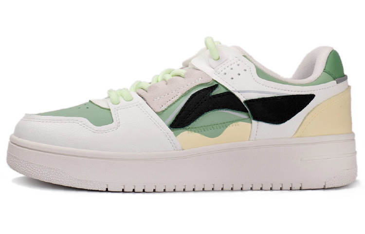 Li-Ning Li Ning Tianji Low top Skateboard Shoes Women's White Yellow Green