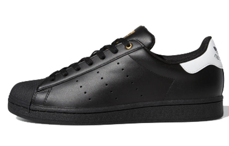Adidas Originals Stan Smith Comfortable Slip Resistant Slip Resistant Low top Skateboard Shoes Unisex Black White Tail