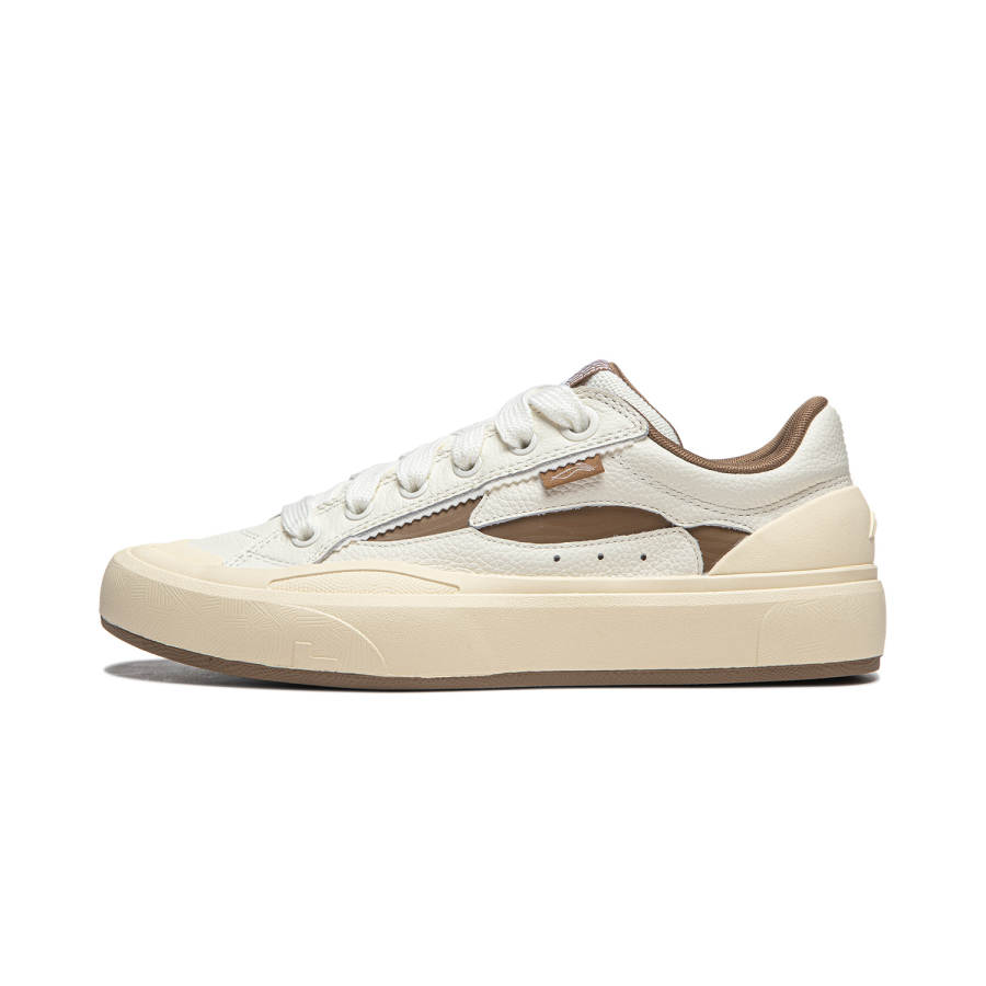 Li-Ning Li Ning Non slip Lightweight Low top Skateboard Shoes Men's Beige Brown