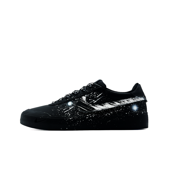 Nike Nike Court Shot Abrasion Resistant Low top Skateboard Shoes Men's Black White