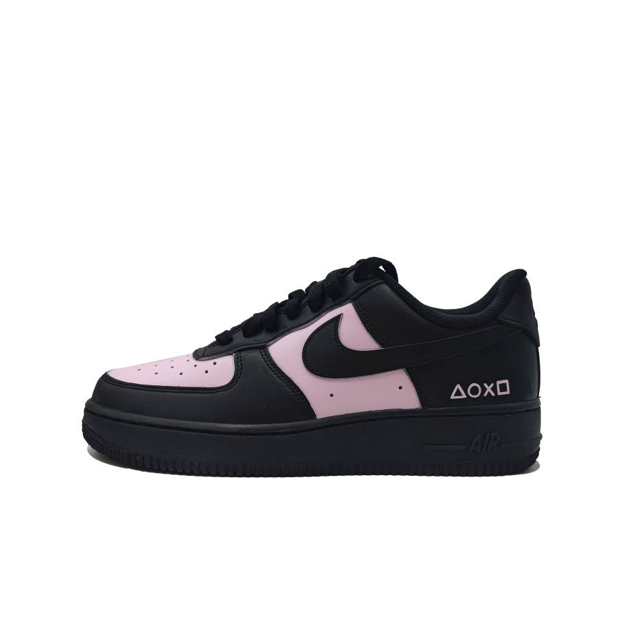 Nike Nike Air Force 1 Berry Pink Rhythm FL Player Abrasion Resistant Low top Skateboard Shoes Unisex Black Pink