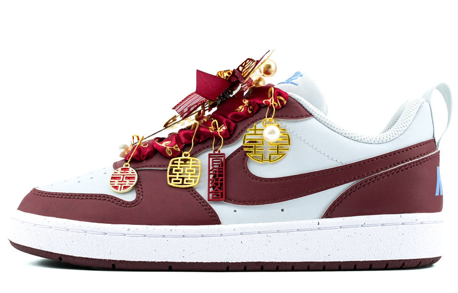 Nike Nike Court Borough Slip Resistant Lightweight Low top Skateboard Shoes Women's Burgundy