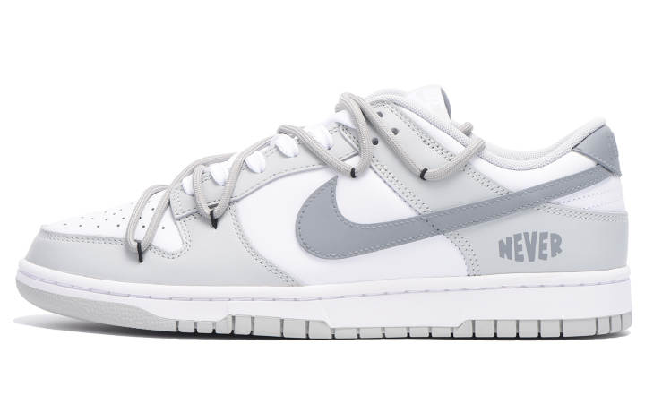 Nike Nike Dunk Chestnut Slip Resistant Low top Skateboard Shoes Men's White Gray