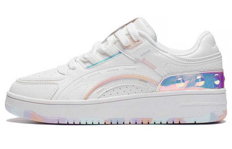 Li-Ning Li Ning Lightweight Abrasion Resistant Low top Skateboard Shoes Women's Mist White