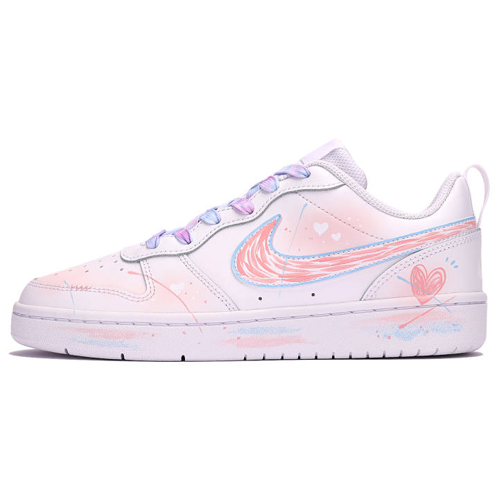 Nike Nike Court Borough Low 2 Low top Skateboard Shoes GS Pink White