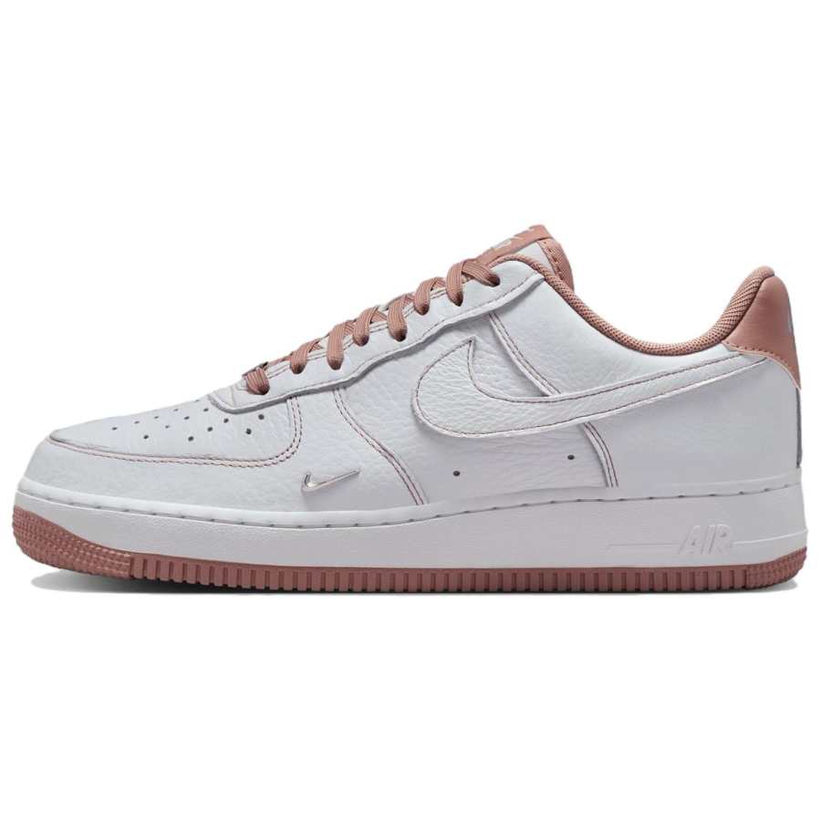 Nike Nike Air Force 1 Leather Low top Skateboard Shoes Women's White Pink