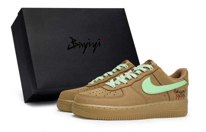 Nike Nike Air Force 1 Low 811 Manufacturing Slip Resistant Low top Skateboard Shoes Unisex Wheat Green