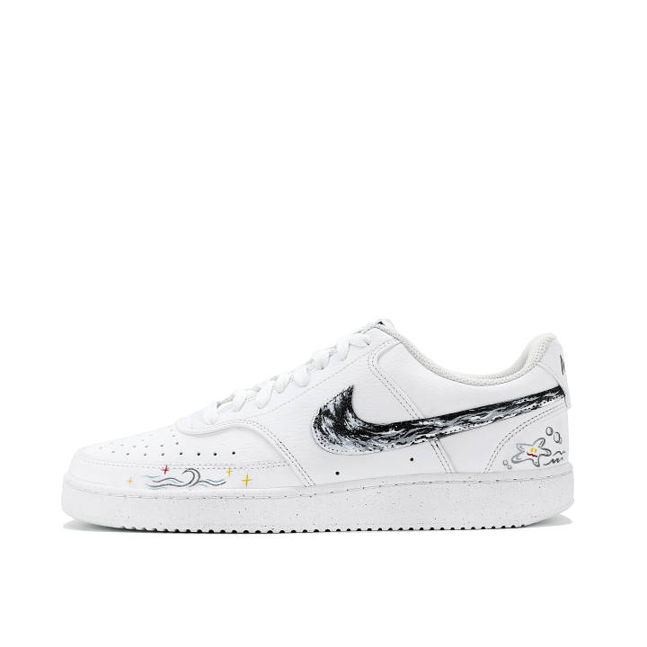Nike Nike Court Vision 1 Stars Wave Synthetic Leather Cushioning, Wear Resistant Cushioning Abrasion Resistant Low top