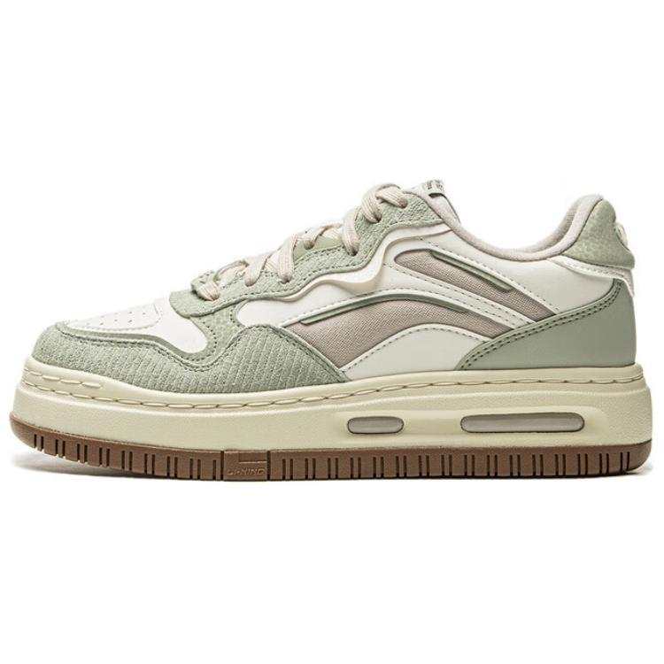 Li-Ning Li Ning Future C1 Slip Resistant Abrasion Resistant Low top Skateboard Shoes Women's Beige Green