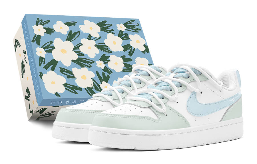 Nike Nike Court Borough Abrasion Resistant Abrasion Resistant Low top Skateboard Shoes Women's Blue Green
