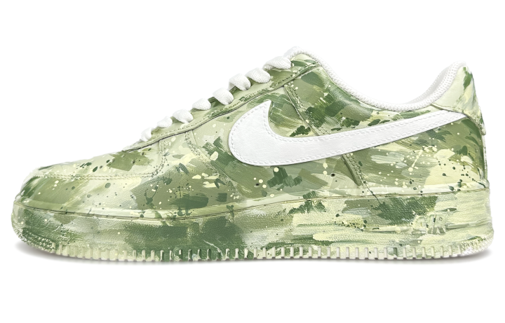 Nike Nike Air Force 1 Low top Skateboard Shoes Men's White Green